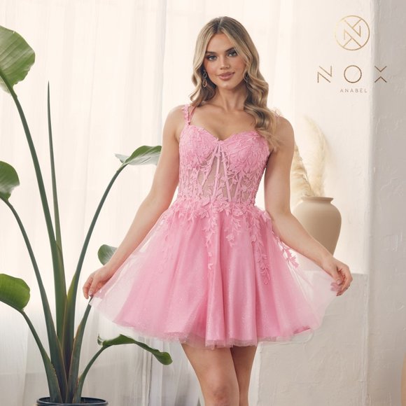 NEW SHORT OFF THE SHOULDER SLEEVELESS BABY DOLL DRESS WITH LACE UP BACK NX H784 - Picture 3 of 10